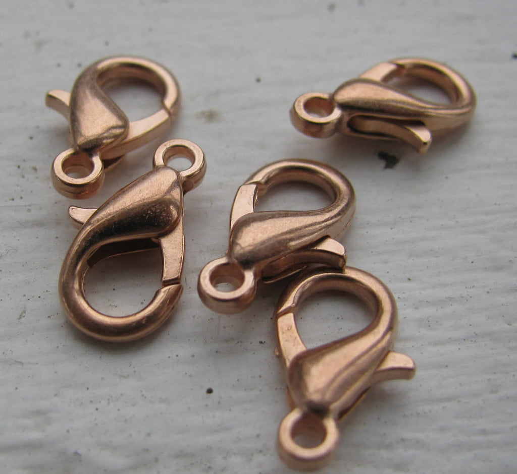 Klolås Roséguldfärgat - Kvalitetslås 15 mm 5-pack Grekisk Metall