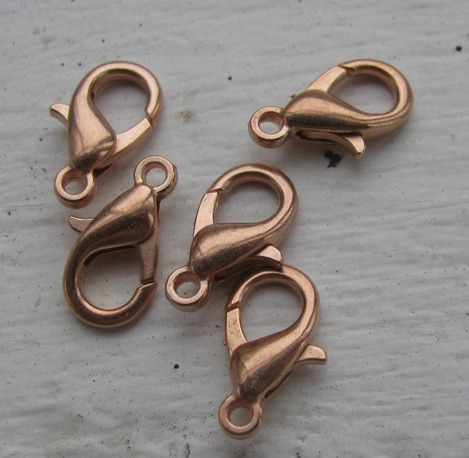 Klolås Roséguldfärgat - Kvalitetslås 15 mm 5-pack Grekisk Metall