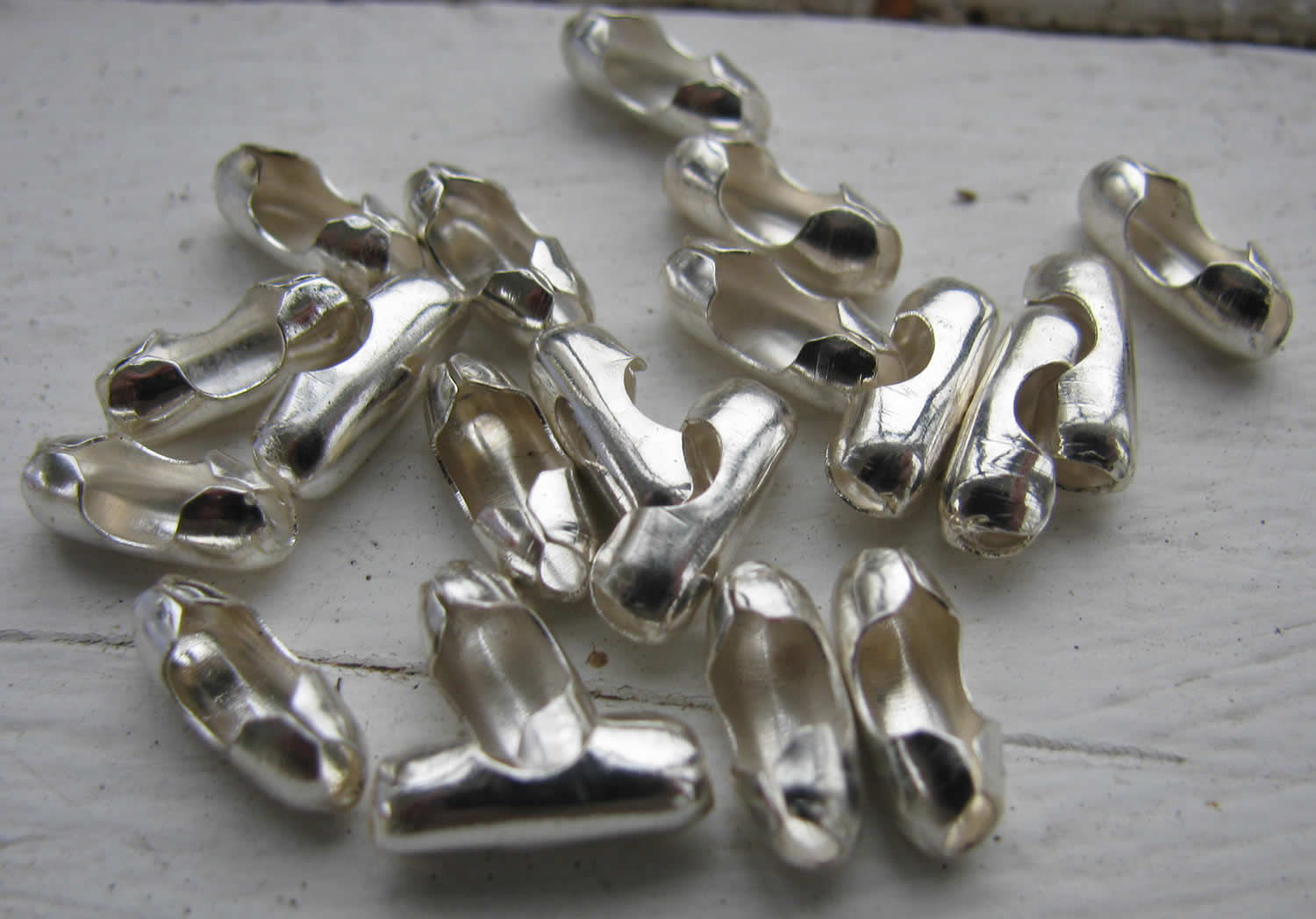 Lås till Kulkedja - Ljust silverfärgad 3 mm, 20-pack Grekisk Metall