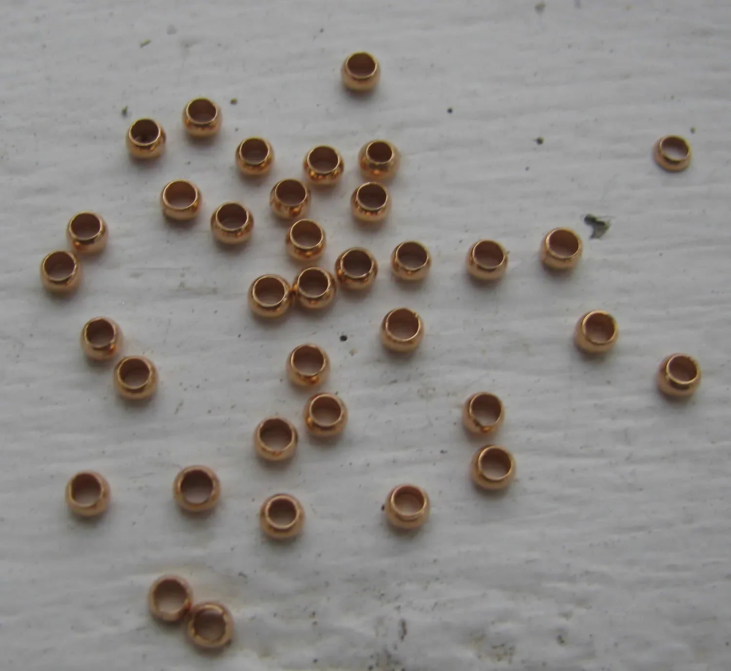 Klämpärlor - Roséguldfärgade 2,5mm, 50-pack Grekisk Metall