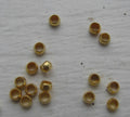 Klämpärlor - Guldfärgade 3 mm, 50-pack Grekisk Metall