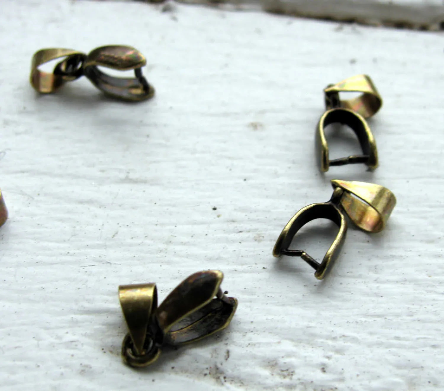 Berlockhållare / Bail bronsfärgad - Stilren, 5-pack Grekisk Metall