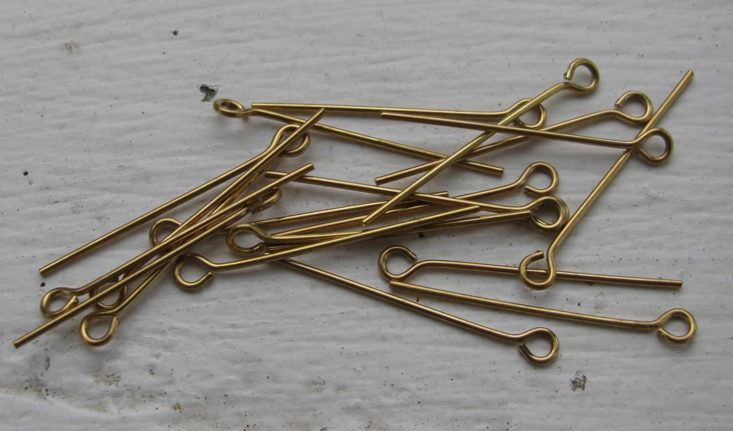 Ögelpinnar bronsfärgade - 25 mm, 125-pack Grekisk Metall