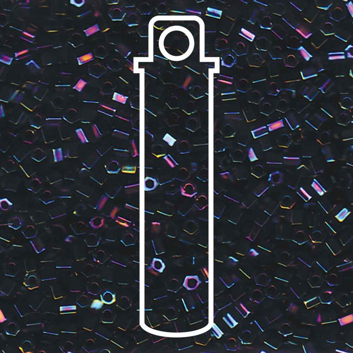 Miyuki Seed Beads Hexcut - Metallic Dark Blue Iris 8/0, 20 gram Miyuki