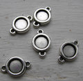 Ramberlock / Connector Silverfärgad - Enkel Rund 7mm, 5-pack Grekisk Metall