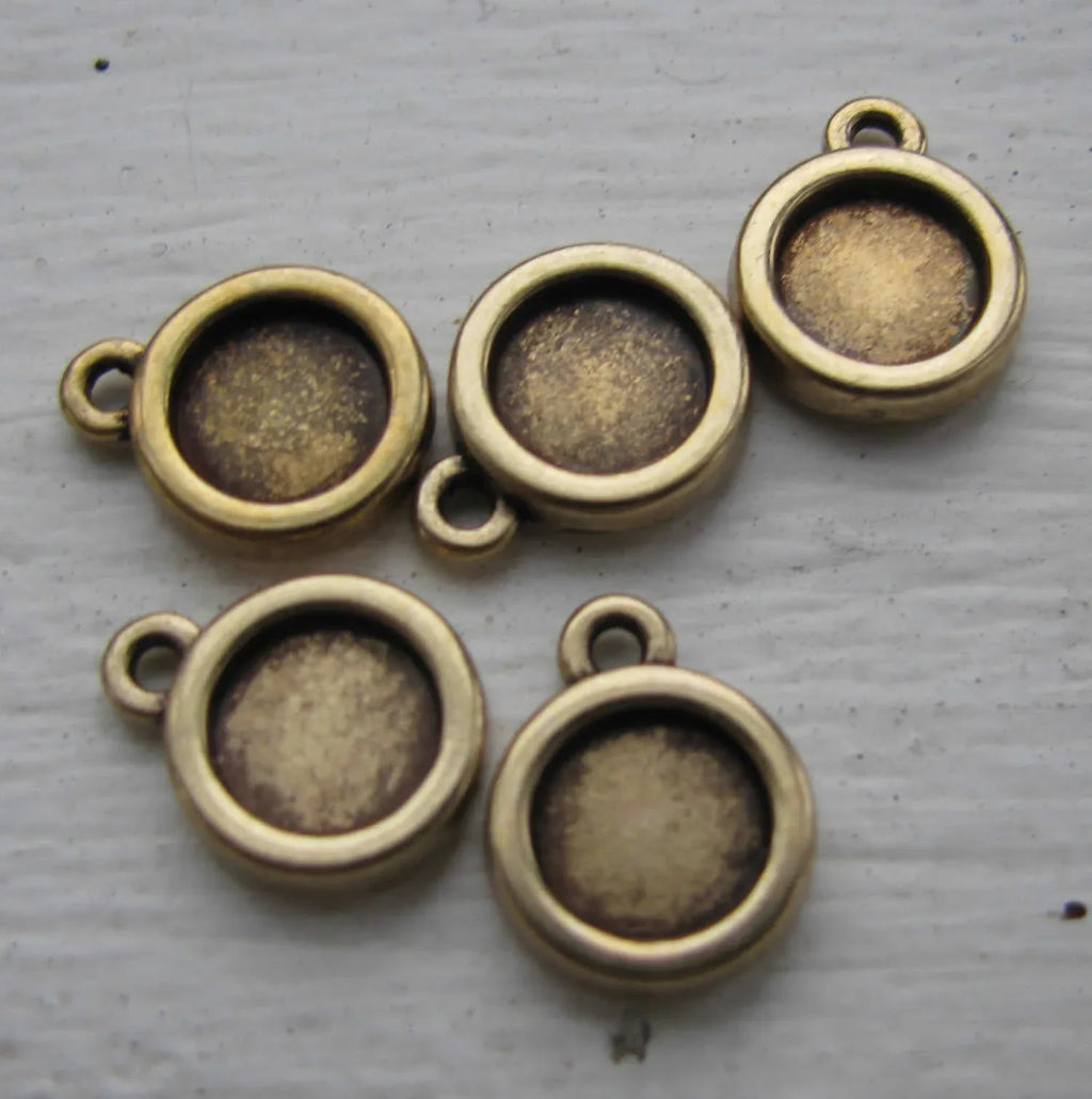 Ramberlock Bronsfärgad - Enkel Rund 7mm, 5-pack Grekisk Metall