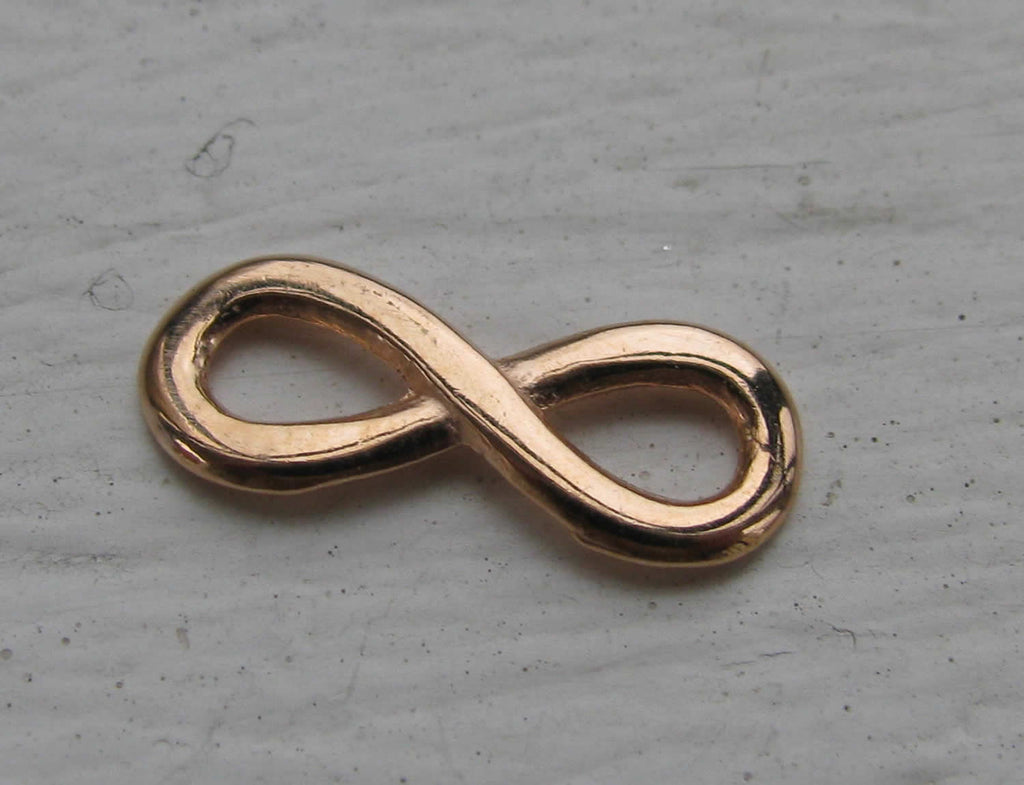 Connector Roséguldfärgad - Evighetstecken Liten 15x6mm 1 styck Grekisk Metall