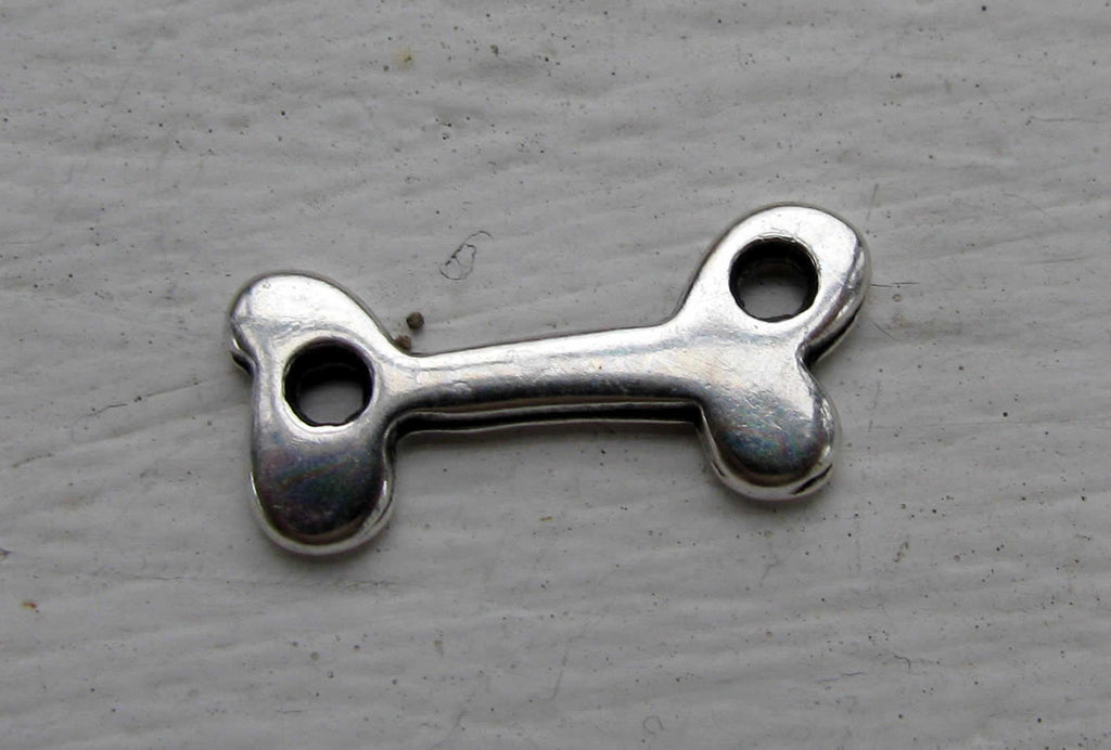 Connector Silverfärgad - Hundben 20x9mm 1 styck Grekisk Metall