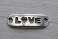 Connector Silverärgad - Love 24x8mm 1 styck Grekisk Metall