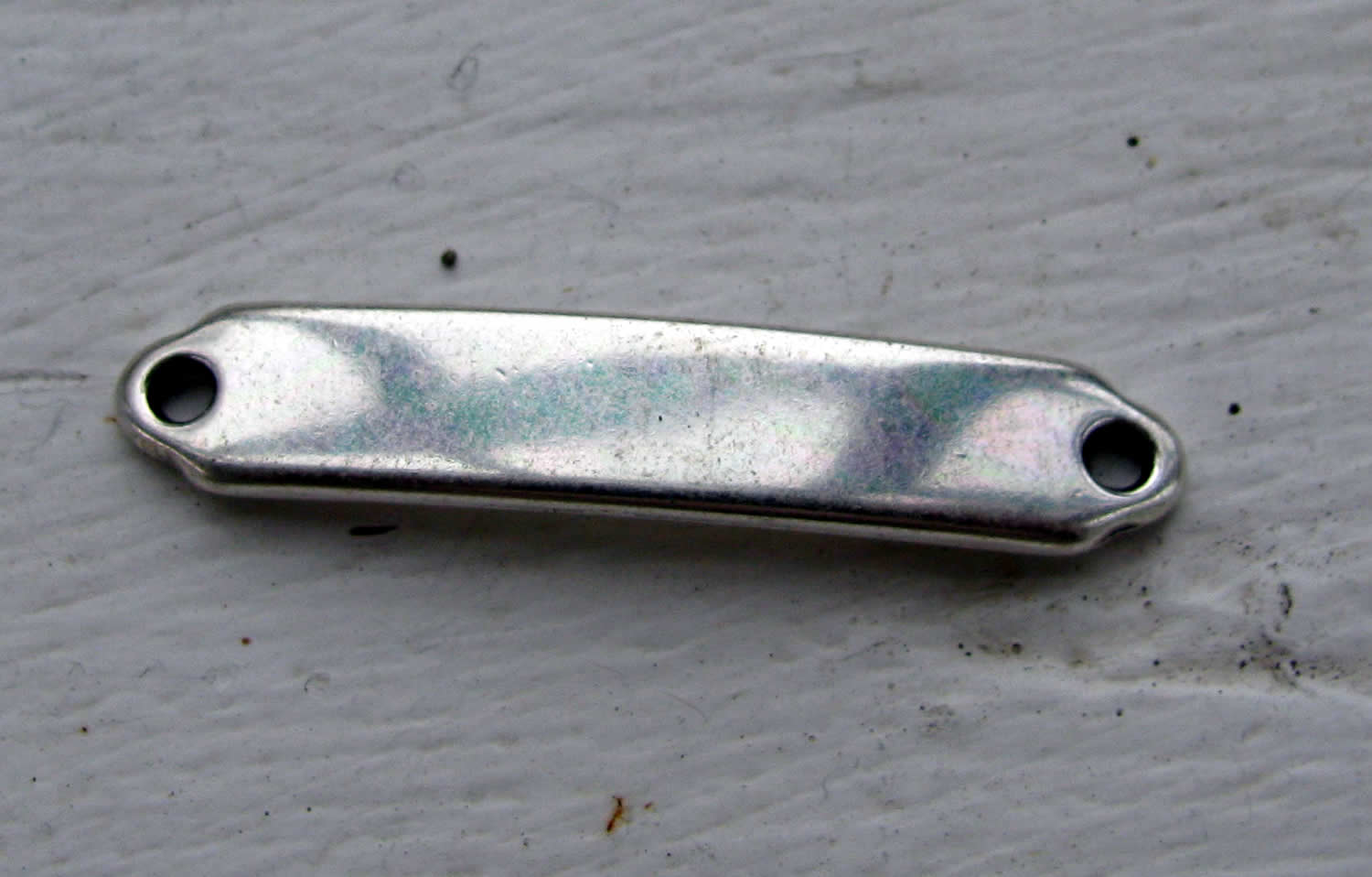 Connector Silverfärgad - Rektangulär 35x7mm 1 styck Grekisk Metall