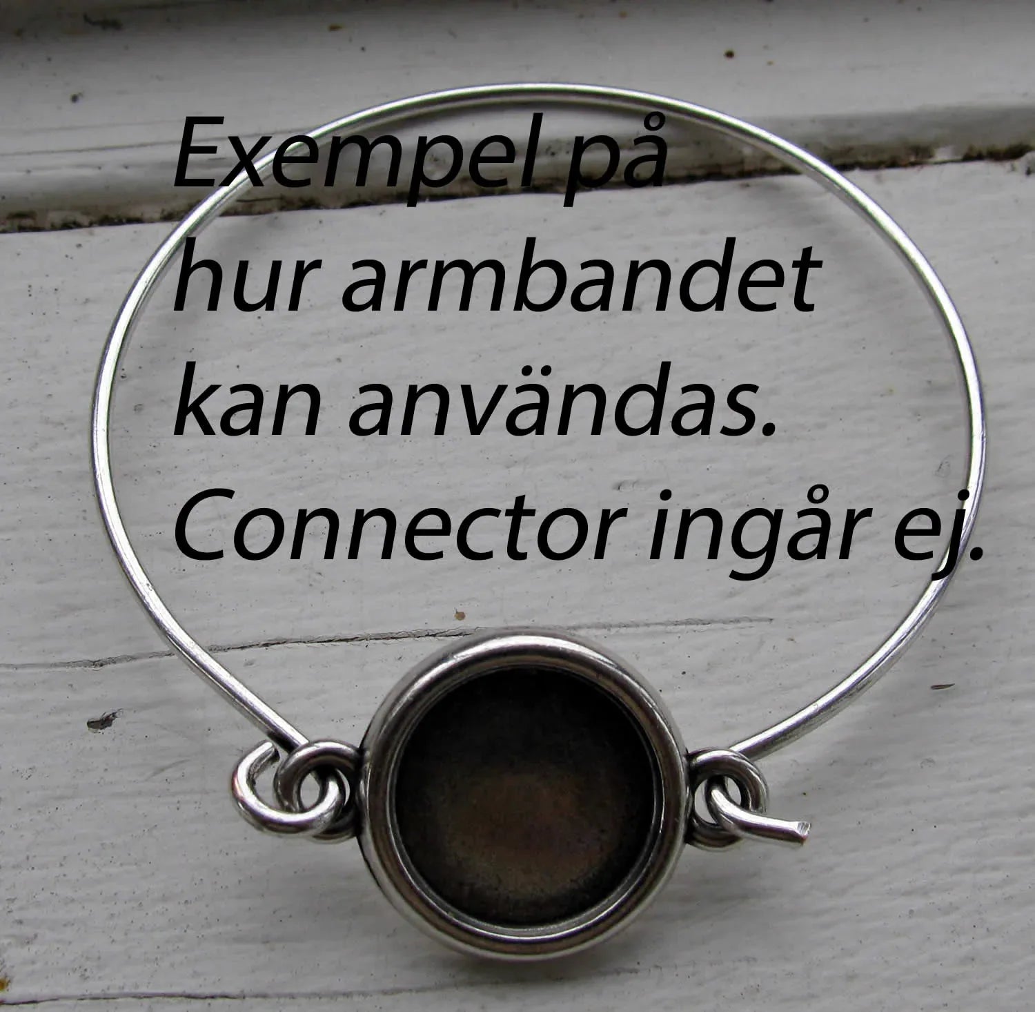 Armbandsstomme Silverfärgad - Med ögla 1 styck Grekisk Metall