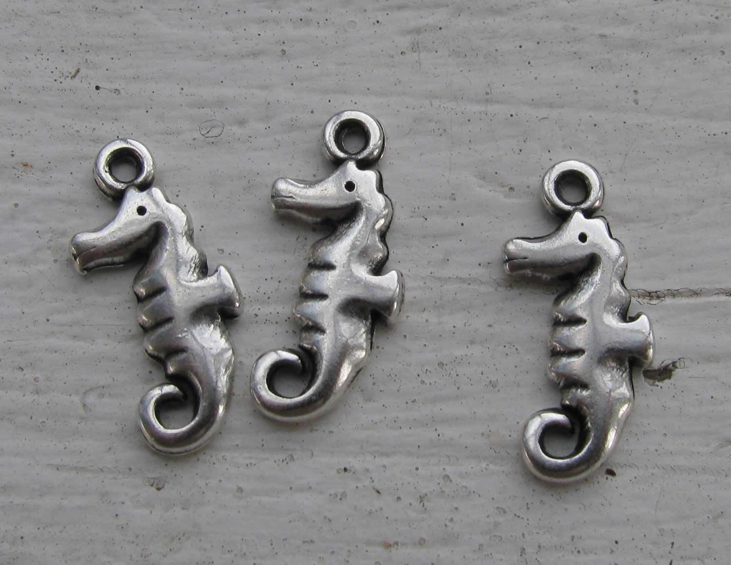 Berlock silverfägad - Sjöhäst, 3-pack Grekisk Metall