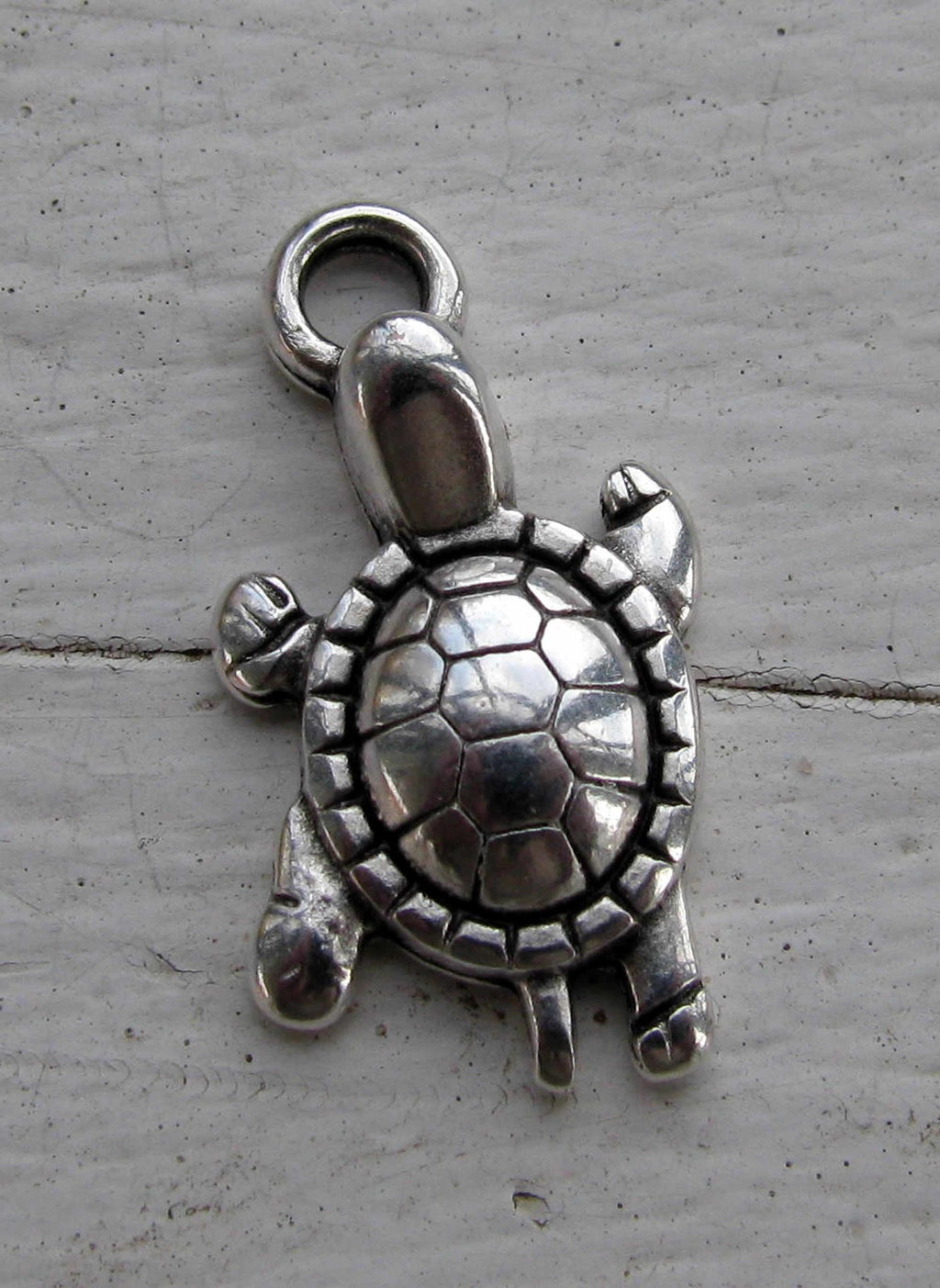 Silverfärgad berlock - Sköldpadda 1 styck Grekisk Metall
