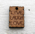 Hänge Trä - Live Laugh Love 22x15mm Hilmas Pyssel