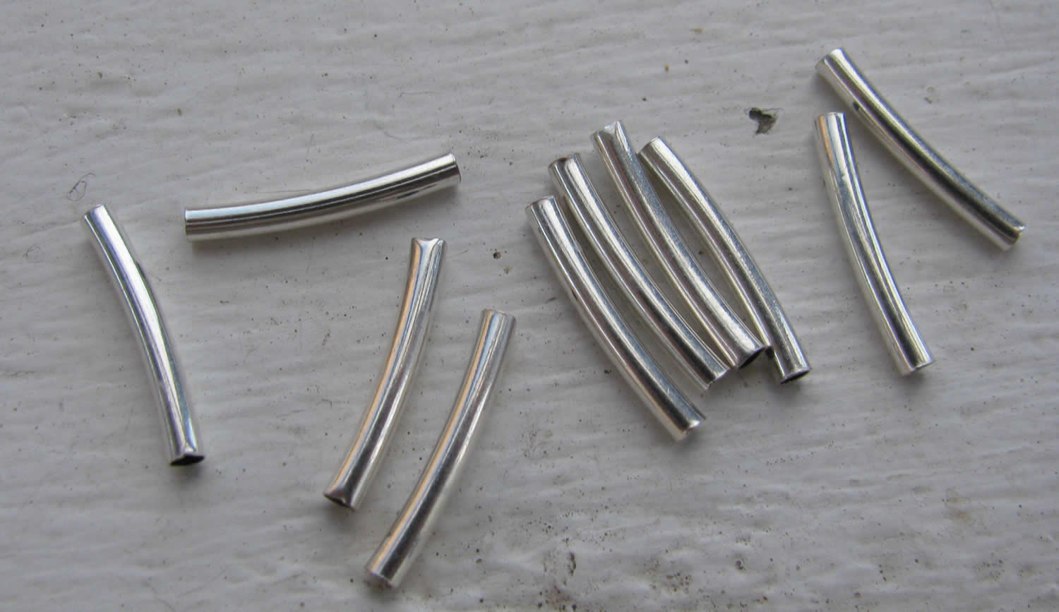 Mellandel Silverförjad - Böjt rör 15mm, 20-pack Grekisk Metall