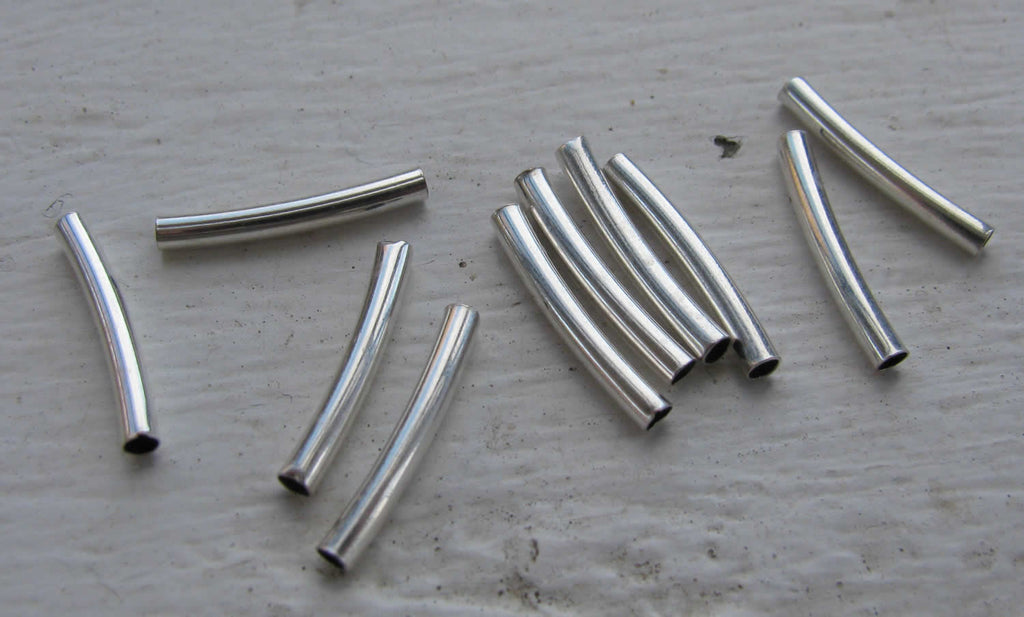 Mellandel Silverförjad - Böjt rör 15mm, 20-pack Grekisk Metall