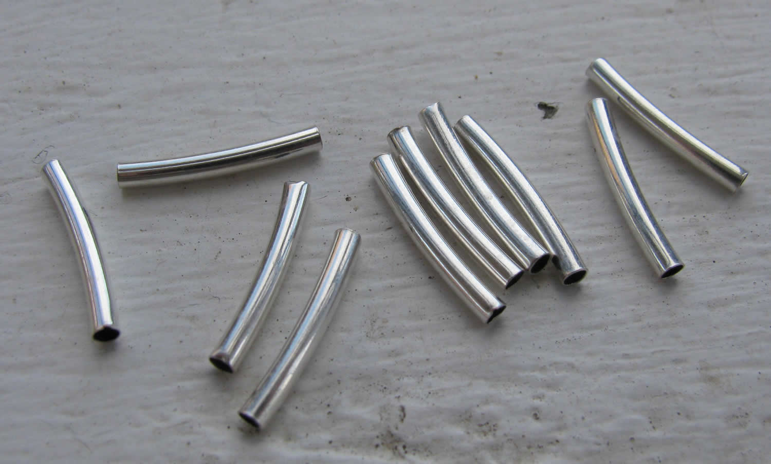 Mellandel Silverförjad - Böjt rör 15mm, 20-pack Grekisk Metall