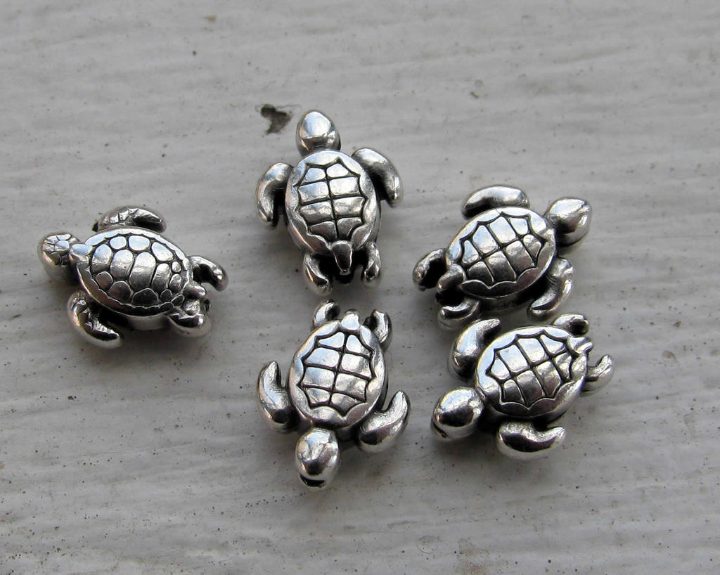 Mellandel Silverfärgad - Sköldpadda 5-pack Grekisk Metall