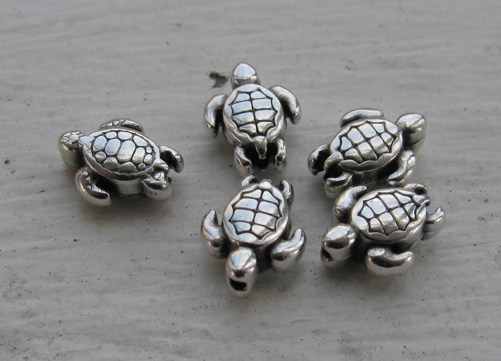 Mellandel Silverfärgad - Sköldpadda 5-pack Grekisk Metall