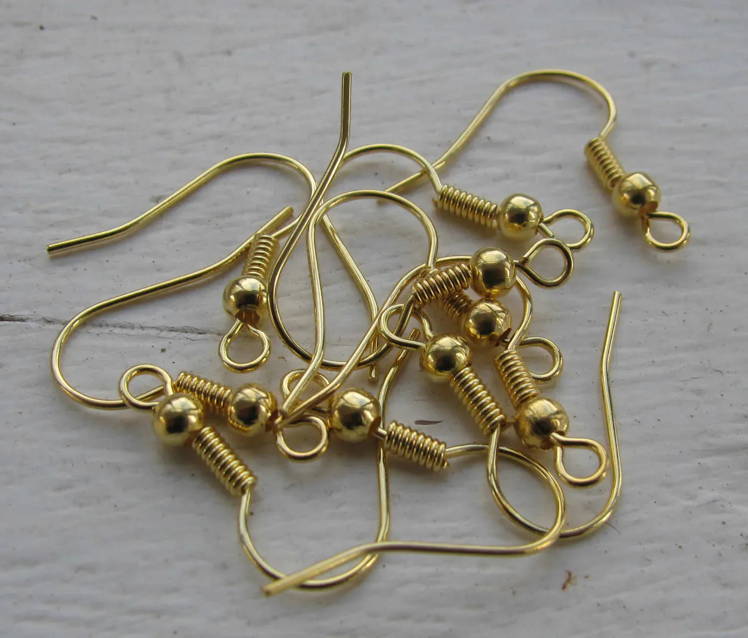 Örkrok 24K Guldpläterad - med kula, 10-pack Grekisk Metall