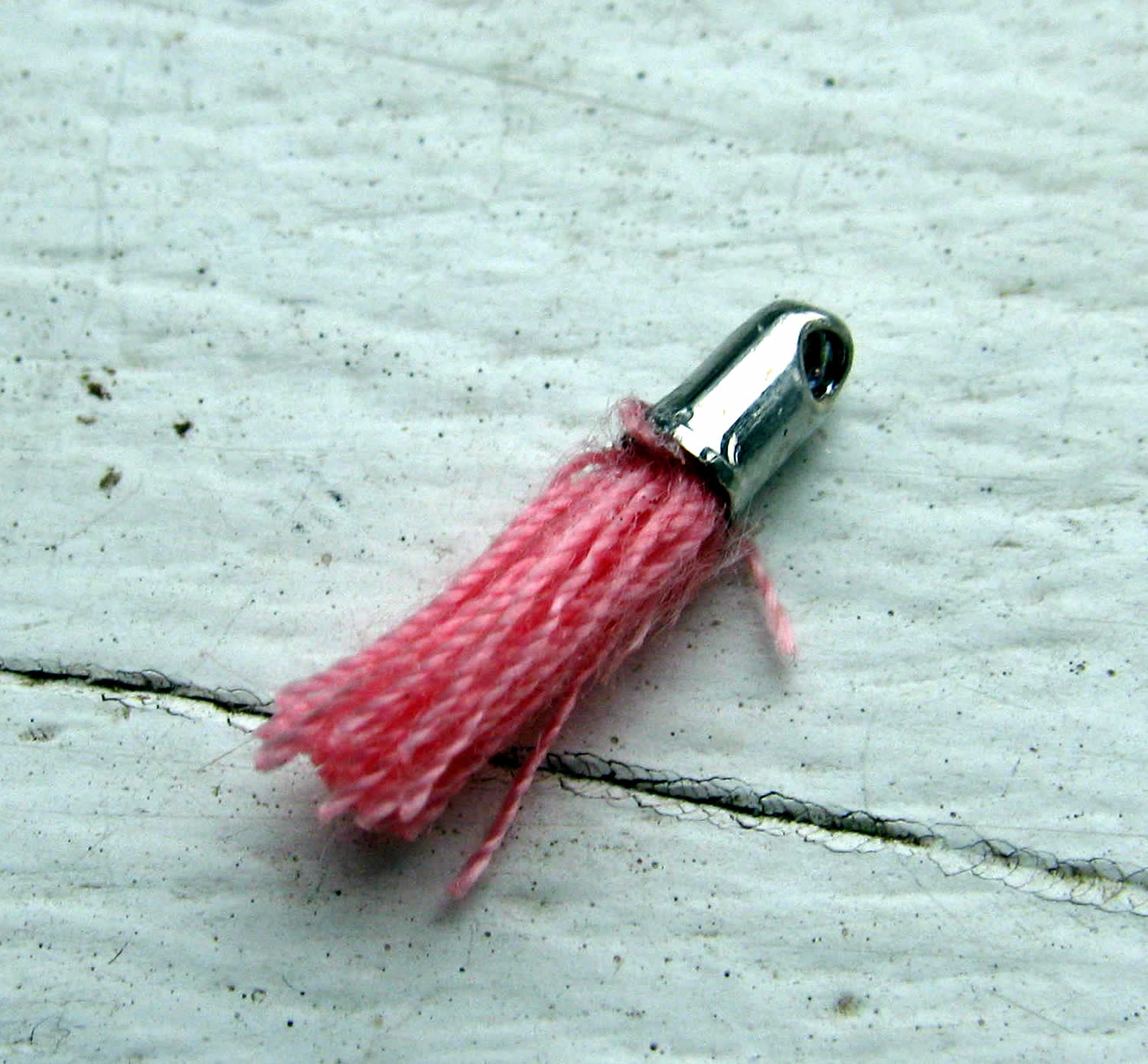 Bomullstofs - Mini Rosa / Silver 12mm 1 styck Grekisk Metall