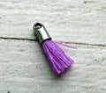 Bomullstofs - Mini Lila / Silver 12mm 1 styck Grekisk Metall