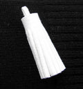 Hänge tassel - Moccaimitation, Vit 30mm, 1 styck Hilmas Pyssel
