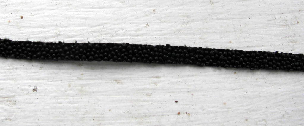 Platt band Caviar - Svart 5 mm Hilmas Pyssel