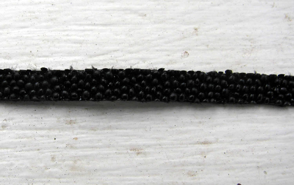 Platt band Caviar - Svart 5 mm Hilmas Pyssel