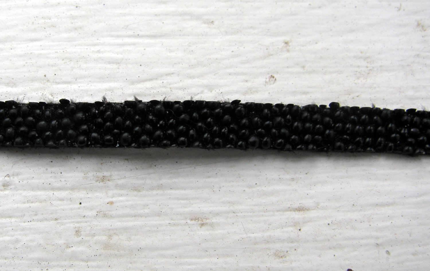 Platt band Caviar - Svart 5 mm Hilmas Pyssel