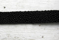 Platt band Caviar - Svart 10 mm, 20 cm Hilmas Pyssel