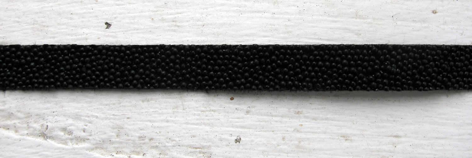 Platt band Caviar - Svart 10 mm, 20 cm Hilmas Pyssel