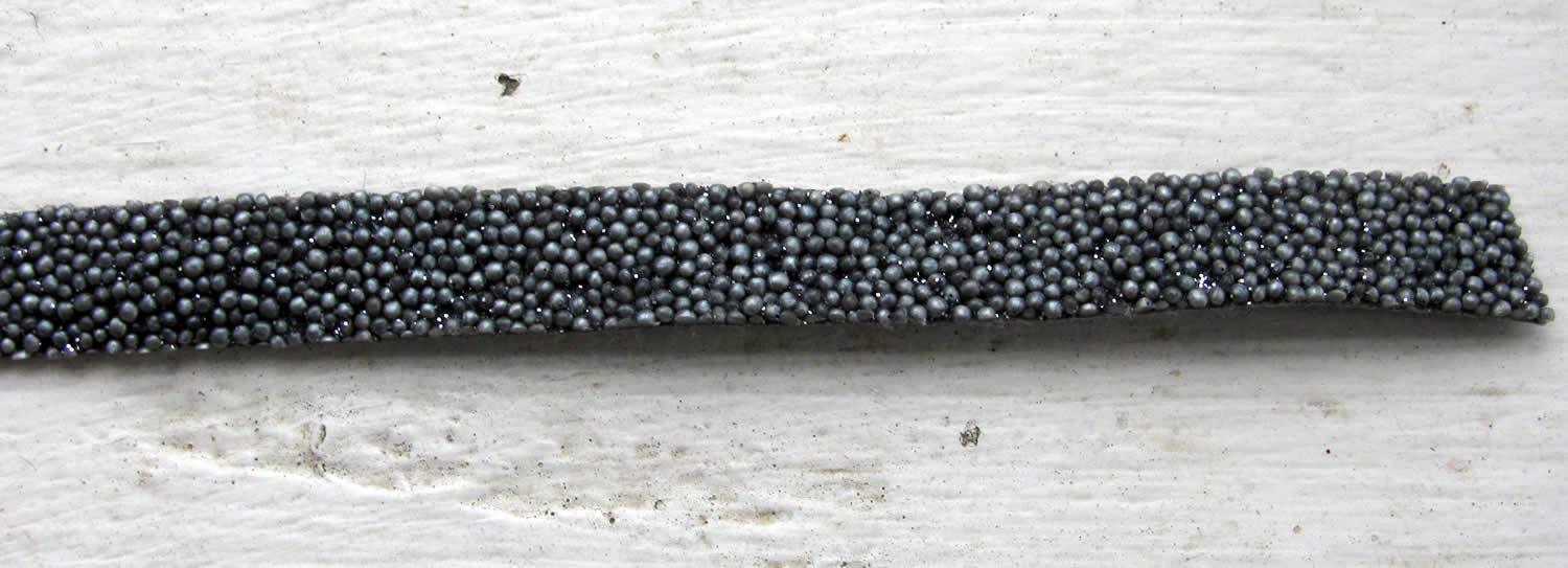 Platt band Caviar - Grå 10 mm, 20 cm Hilmas Pyssel