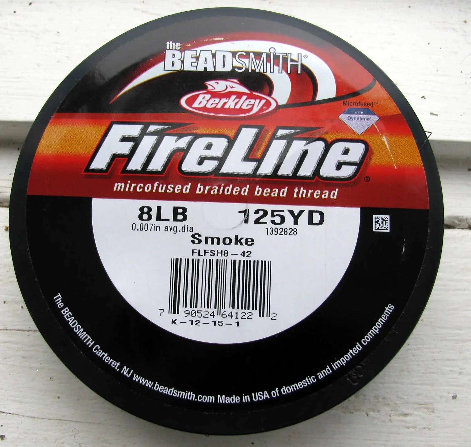 FireLine 8LB - Smoke / Mörkgrå 125 YD Beadsmith
