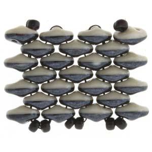 SuperDuo Duets - Black/ White Beige Lyster 10 gram Matubo