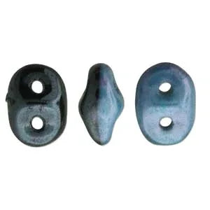 SuperDuo Duets - Black /White Blue Luster 10 gram Matubo