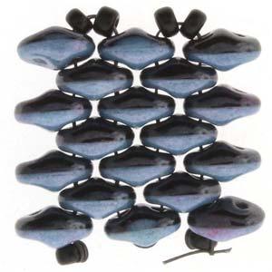 SuperDuo Duets - Black /White Blue Luster 10 gram Matubo