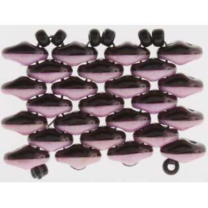 SuperDuo Duets - Black / White Lilac Luster 10 gram Matubo