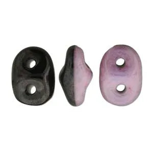 SuperDuo Duets - Black / White Lilac Luster 10 gram Matubo