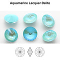 Aurea Crystals A1122 Rivoli – Aquamarine Lacquer DeLite, 18 mm, 1 styck