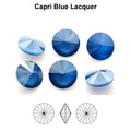 Aurea Crystals A1122 Rivoli - Capri Blue Lacquer 12mm 8 st