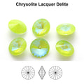 Aurea Crystals A1122 Rivoli - Chrysolite Lacquer DeLite 12 mm 1 styck