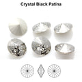 Aurea Crystals A1122 Rivoli – Crystal Black Patina, 18 mm, 1 styck