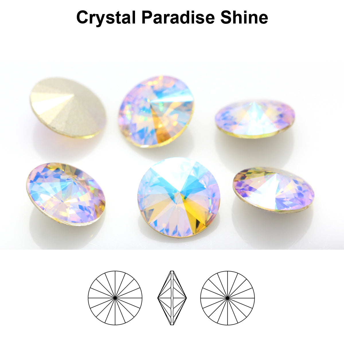 Aurea Crystals A1122 Rivoli – Crystal Paradise Shine, 18 mm, 1 styck