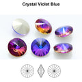 Aurea Crystals A1122 Rivoli – Crystal Violet Blue, 18 mm, 1 styck