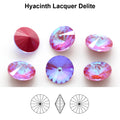 Aurea Crystals A1122 Rivoli – Hyacinth Lacquer DeLite, 18 mm, 1 styck