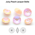 Aurea Crystals A1122 Rivoli - Juicy Peach Lacquer DeLite 14mm 1 styck