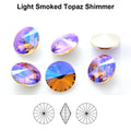 Aurea Crystals A1122 Rivoli - Light Smoked Topaz Shimmer 14mm 1 styck