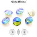 Aurea Crystals A1122 Rivoli - Peridot Shimmer 12mm 1 styck