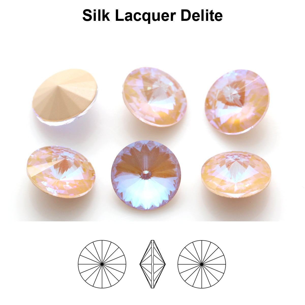 Aurea Crystals A1122 Rivoli – Silk Lacquer DeLite, 18 mm, 1 styck